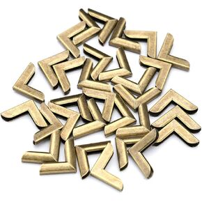 Anmeilexst 32 Pcs Bronze Metal Book Corner, Albums, Books, Notebooks, Scrapbooks, Folders, Etc, Corner Protector.