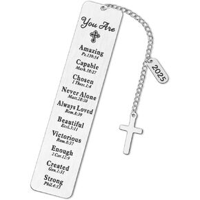 Christian Bookmark, Kaluofan 2024 Bible Bookmarks, Book Markers for Reading, Religious Church Gift, Back to School Coming of Age Gifts, Graduation Gifts, Christmas Stocking Stuffers for Families