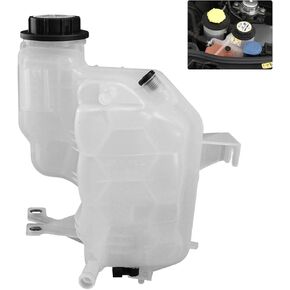 603-759 Engine Coolant Reservoir Tank w/ Sensor & Cap Compatible with Select Land Rover Models -- 2005-2009 LR3, 2010-2016 LR4, 2006-2013 Range Rover Sport | Overflow Tank Replaces# LR020367
