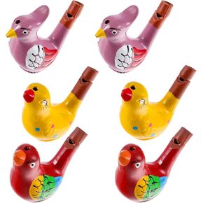 6pcs Party Noisemakers Birthday Bird Whistles for Kids Water Whistles Ceramic Whistle Party Favors Kids Whistle Ceramic Bird Whistle Educational Toys Whistles for Party