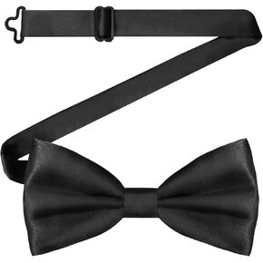 Mens Bow Tie, Solid Color Bowties Adjustable Pre Tied Tuxedo Bow Ties for Wedding Graduation Business Party Gifts in Kuwait