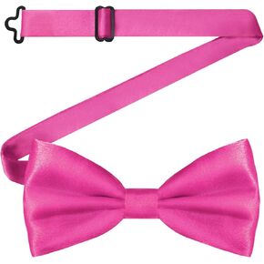Mens Bow Tie, Solid Color Bowties Adjustable Pre Tied Tuxedo Bow Ties for Wedding Graduation Business Party Gifts