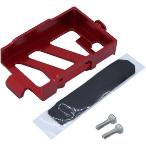Metal Battery Tray Mounting Plate with Tie for TRX4M 1/18 RC Crawler Car Upgrade Parts (Black)