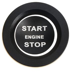 Engine Start Stop Button Cover Kit One Click Push to Start Button Trim Sticker for Land Rover Discovery for Range Rover Sport Black