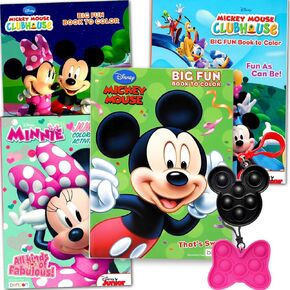 Disney Mickey Mouse and Minnie Coloring Book Set for Kids - Bundle with Disney Activity Books for Boys and Girls – Includes Mickey and Minnie Coloring, Games, Puzzles, and More