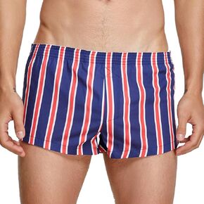 Faringoto Men's Casual Stripe Boxer Shorts Sleepwear Underwear Men Pajamas Sleep Bottoms Panties
