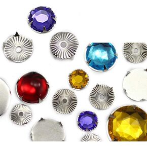 Allstarco 15X7mm Navette Tiffany Settings for Flat Back Rhinestones Gems Jewelry Making Jewels Garment Embelishments Crafts - 36 Pieces