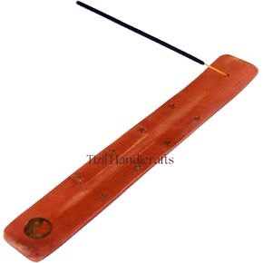 Om Design Incence Stick Holders, Incense Burner Stick Holder Ash Catcher Wooden Stand for-Aromatherapy-Meditation-Yoga Insense Stick Holder for Home Décor, Wooden Incense Tray.