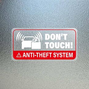 Warning GPS Tracking System Equipped Car Sticker 4 x 2 Inches Self Adhesive Vinyl Vehicle Windows Safety Warning Decals Anti-Theft Waterproof Door Cling 10 Pack