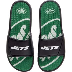 FOCO New England Patriots NFL Mens Wordmark Gel Slides - L