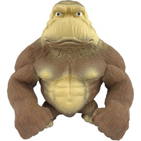 4 Pcs Stretchy Squishy Monkey Squeeze Toy for Kids and Adults Funny Gorilla Squishy Toy Stress Relief and Sensory Decompression Toy(Gray Brown Blue Red)