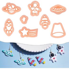 Puocaon Farm Polymer Clay Cutters - 8 Pcs Chicken Clay Cutters for Polymer Clay Jewelry, Goose Polymer Clay Cutters for Jewelry Making, Special Chicken Shape Funny Boot Polymer Clay Earring Cutters