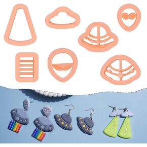 Puocaon Farm Polymer Clay Cutters - 8 Pcs Chicken Clay Cutters for Polymer Clay Jewelry, Goose Polymer Clay Cutters for Jewelry Making, Special Chicken Shape Funny Boot Polymer Clay Earring Cutters
