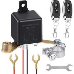 BOLS Remote Control Battery Disconnect Switch with 2 Keys, Suitable for car RV Trucks, car Battery Disconnect Switch, Remote Control Disconnect Switch, to Prevent Battery Depletion in Kuwait