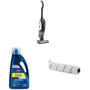 BISSELL, 2554 CrossWave Cordless Max All in One Wet-Dry Vacuum Cleaner and Mop for Hard Floors and Area Rugs, Black/Pearl White with Electric Blue Accents