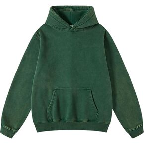 Mens Oversized Hoodies Vintage Cotton Heavyweight Fleece Pullover Baggy Acid Wash Hooded Sweatshirt Unisex Streetwear in Saudi Arabia