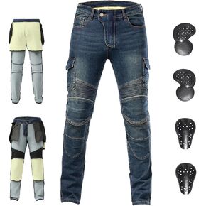 Motorcycle Pants with Aramid Lining CE Armored Motorcycle Jeans Protective Riding Jeans for Enhanced Safety