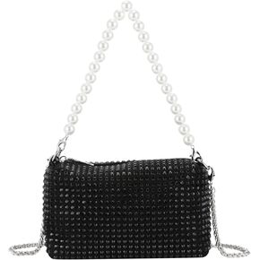 Clutch Purse for Women, Bling Evening Bag, Crossbody Handbag, Rhinestone Money Hand Bag