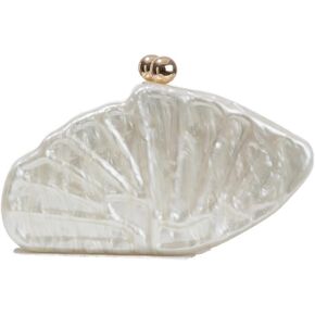 Acrylic sea shell shape clutch bag women evening party cute purse new ivory shell handbag 2024 summer new
