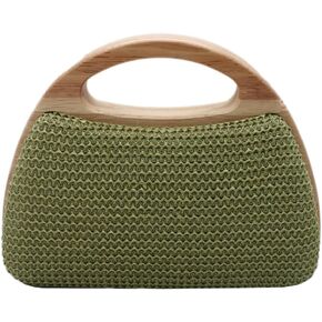 UMREN Straw Clutch Handbags Women Beach Crossbody Hand-woven Summer Purse Wallet Top handle Evening Bag for Wedding Party