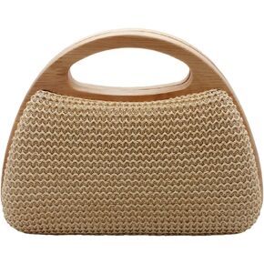 UMREN Straw Clutch Handbags Women Beach Crossbody Hand-woven Summer Purse Wallet Top handle Evening Bag for Wedding Party