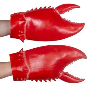 1Pair Funny Lobster Crab Claws Gloves Halloween Costume Hands Weapon Props Halloween Cosplay Costume Party Fancy Dress up Ragged Claws Christmas Festival Props Lobster Hands