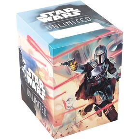 Gamegenic Star Wars Unlimited SOFT CRATE - Full-Color Printed & Officially Licensed Durable Deck Box, Holds 60 Double-Sleeved Cards, Perfect for TCGs and LCGs, Mandalorian/Moff Gideon Design, Made