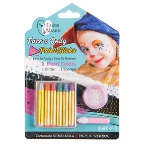 Face Paint Crayons Kits for Kids– Face Painting Set Including12 Colors Crayon, Non-toxic and High-Quality Paint for Halloween Makeup, Costumes, Birthday Party (12 Color Bright)