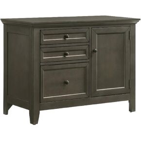 Intercon San Mateo Home Office 41" Wide Credenza with 4 Legs, Gray Furniture