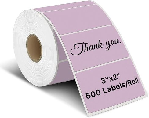 iEager 3" x 2" Thermal Label Stickers, Rectangle Labels for Label Printers, Self-Adhesive Thermal Stickers with Perforation Line, 500 Labels/Roll, White in Saudi Arabia