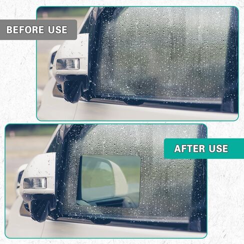 4PCS Car Rearview Mirror Film, Side Mirror Rain Guard, Car Rearview Mirror Protective Film, HD Clear Nano Coating Anti Fog Glare Waterproof Mirror Film Universal for Most Car, SUV (Side window) in Saudi Arabia