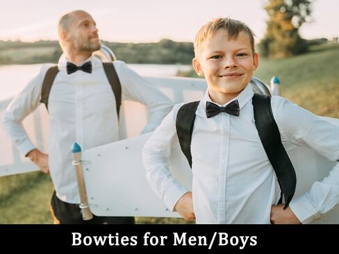 Mens Bow Tie, Solid Color Bowties Adjustable Pre Tied Tuxedo Bow Ties for Wedding Graduation Business Party Gifts in Kuwait