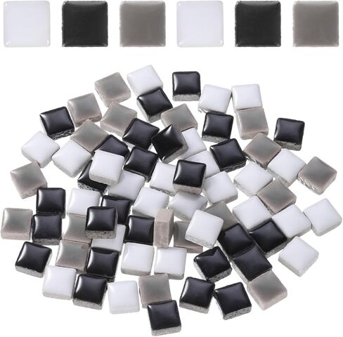 uxcell 205pcs Ceramic Mosaic Tiles, Bulk Stained Ceramic Mosaic Tiles Square Mosaic Kits for DIY Art Crafts, Handmade Art Craft Projects for Home Decor(200g, Mixed Pink) in Saudi Arabia