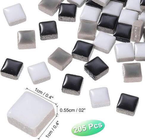 uxcell 205pcs Ceramic Mosaic Tiles, Bulk Stained Ceramic Mosaic Tiles Square Mosaic Kits for DIY Art Crafts, Handmade Art Craft Projects for Home Decor(200g, Mixed Pink) in Saudi Arabia