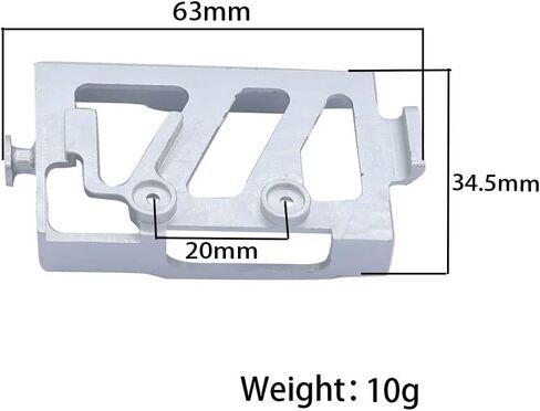 Metal Battery Tray Mounting Plate with Tie for TRX4M 1/18 RC Crawler Car Upgrade Parts (Black) in Saudi Arabia