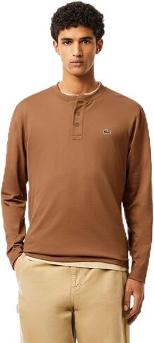 Lacoste Men's Long Sleeved Cotton Jersey T-Shirt in Kuwait