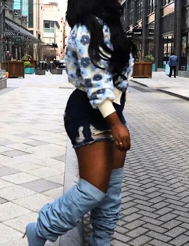 سترة نسائية BQDCQB مقصوصة مطبوعة بالزهور سترة دافئة من الصوف معاطف كاجوال بأزرار للأسفل ملابس خارجية منتفخة للخريف in Kuwait