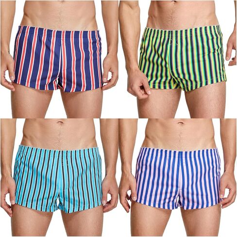 Faringoto Men's Casual Stripe Boxer Shorts Sleepwear Underwear Men Pajamas Sleep Bottoms Panties in Saudi Arabia
