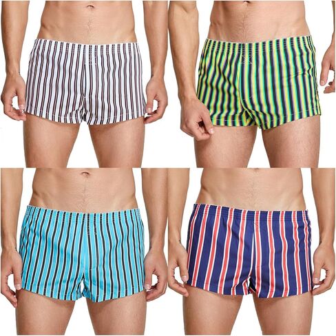 Faringoto Men's Casual Stripe Boxer Shorts Sleepwear Underwear Men Pajamas Sleep Bottoms Panties in Saudi Arabia