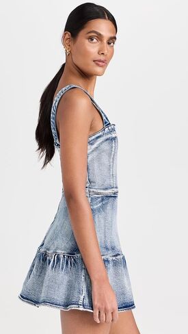 Amanda Uprichard Women's Piper Romper in Denim in Saudi Arabia