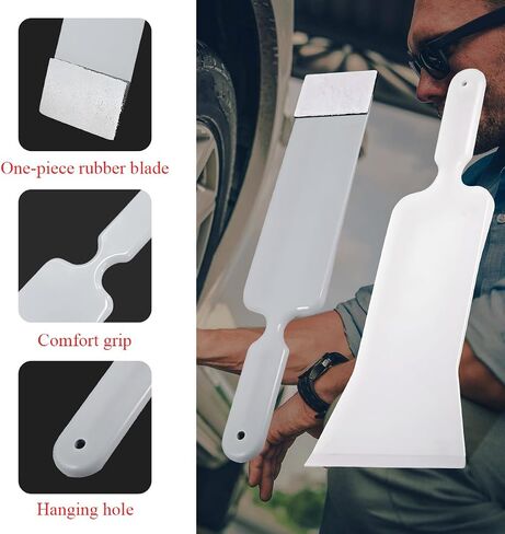 2 PCS Car Paddle Bulldozer Squeegee, Long Handle Window Tint Film Installation Tools, Paddle Bulldozer Scraper for Car Front Rear Windows Glass Cleaning, Car Accessories in Saudi Arabia