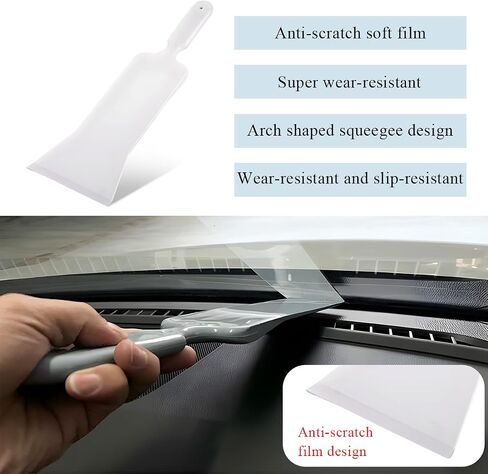 2 PCS Car Paddle Bulldozer Squeegee, Long Handle Window Tint Film Installation Tools, Paddle Bulldozer Scraper for Car Front Rear Windows Glass Cleaning, Car Accessories in Saudi Arabia