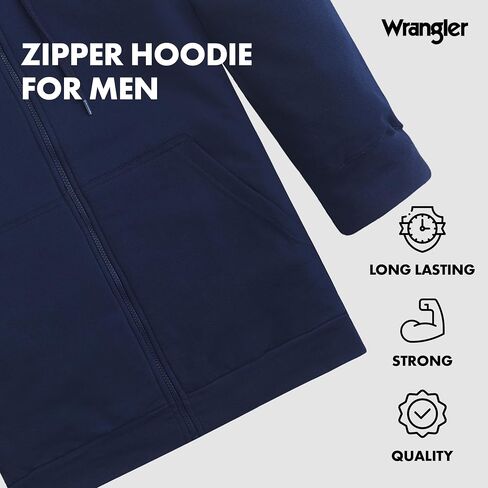 Wrangler Hoodies for Men Big and Tall - Sherpa Lined Zip Up Pullover Sweatshirt in Saudi Arabia