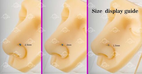 Solid 14K Gold L-Shape Stud Bezel Set Peridot 22G L-Bend Nose Stud - 14K White Gold / 14K Yellow Gold August Birthstone Nose Ring Stud in Kuwait