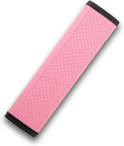 2PCS Car Seat Belt Cover,Seat Belt Pads Leather Seat Belt Covers,Safety Seatbelt Shoulder Strap Covers,Universal Safety Strap Cover for Auto SUV Truck Airplane Backpack (Pink) in Kuwait