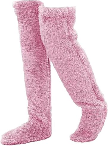 Snuggs Cozy Socks- Snuggle Paws Thigh High Socks, Winter Leg Warmers Plush Slipper Socks Soft Thick Warm Home in Saudi Arabia