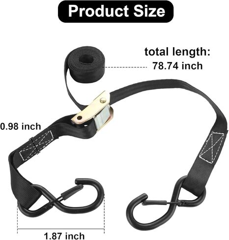 4 عبوات من أشرطة ربط الدراجات النارية 1 بوصة × 6.6 بوصة 1,823 رطل، أشرطة سقاطة ناعمة ذات حلقة ناعمة للخدمة الشاقة، أشرطة ربط للأسفل للدراجة الترابية، والدراجات النارية، وقوارب الكاياك، والسيارات، والشاحنات، والبضائع in Kuwait