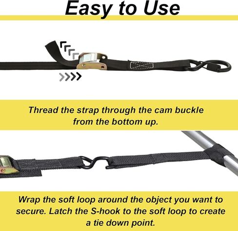 4 عبوات من أشرطة ربط الدراجات النارية 1 بوصة × 6.6 بوصة 1,823 رطل، أشرطة سقاطة ناعمة ذات حلقة ناعمة للخدمة الشاقة، أشرطة ربط للأسفل للدراجة الترابية، والدراجات النارية، وقوارب الكاياك، والسيارات، والشاحنات، والبضائع in Kuwait