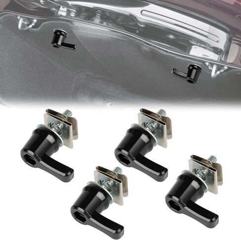 PSLER Saddlebag Locks Hardware Bolt Mount Kit Saddlebag Lever Locks Theft Deterrent System Lock Kit for Touring Street Glide Electra Glide Road Glide Heritage Softail Electra 1992-Later - Black in Saudi Arabia