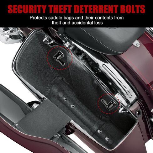 PSLER Saddlebag Locks Hardware Bolt Mount Kit Saddlebag Lever Locks Theft Deterrent System Lock Kit for Touring Street Glide Electra Glide Road Glide Heritage Softail Electra 1992-Later - Black in Saudi Arabia